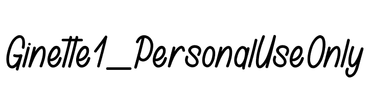 Ginette 1_PersonalUseOnly  Скачать бесплатные шрифты