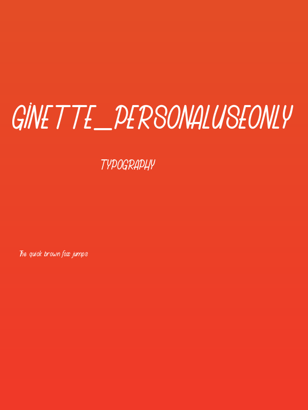 Ginette_PersonalUseOnly Poster