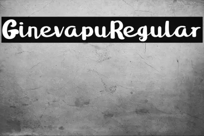 GinevapuRegular Font examples