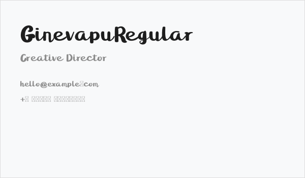 GinevapuRegular Business Card