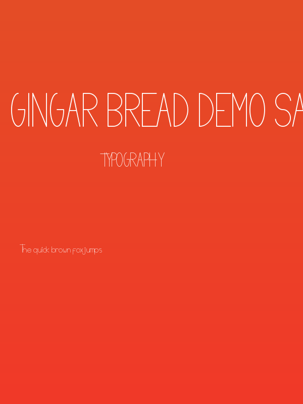 Gingar Bread Demo Sans Poster