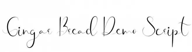 Gingar Bread Demo Script  Fuentes Gratis Descargar