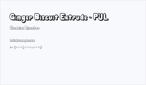 Ginger Biscuit Extrude - PUL Business Card