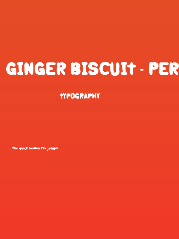 Ginger Biscuit - Personal Use Poster