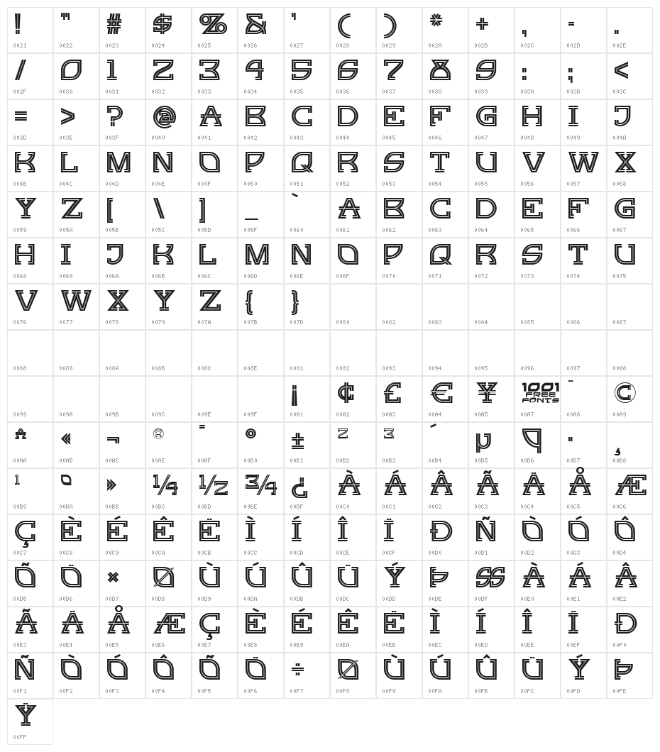 Ginger Peachy NF Character Map