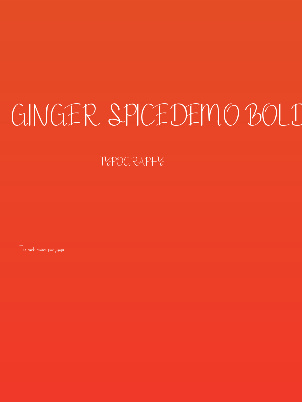 Ginger Spicedemo Bold Poster