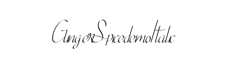 Ginger Spicedemo Italic  لخطوط تنزيل