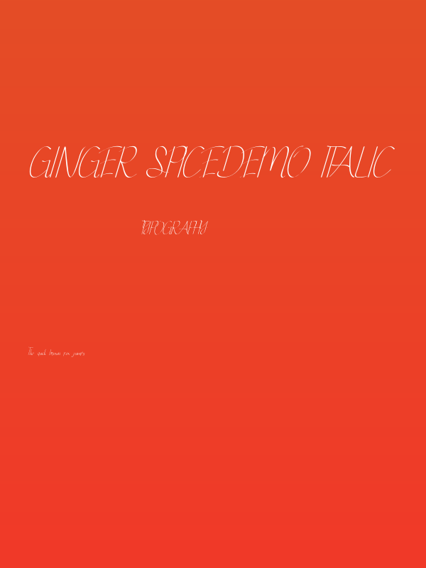 Ginger Spicedemo Italic Poster