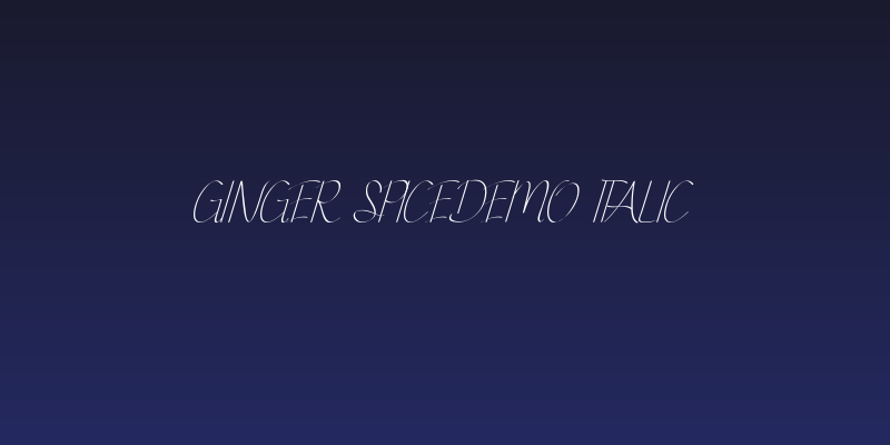 Ginger Spicedemo Italic Social Header