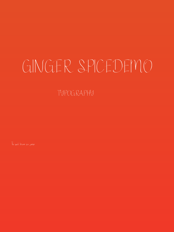 Ginger Spicedemo Poster