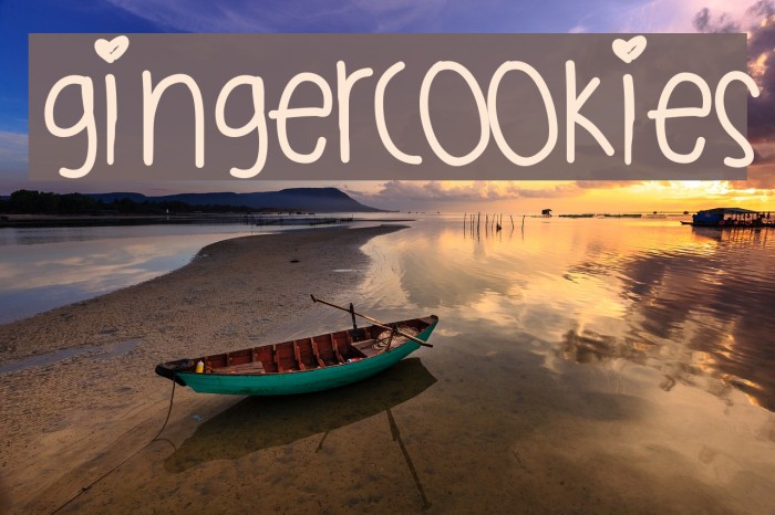 GingerCookies Font examples