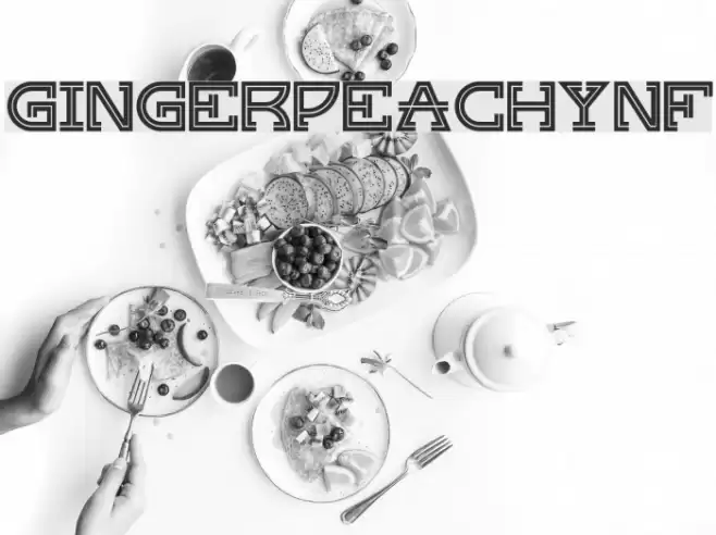 GingerPeachyNF Font examples