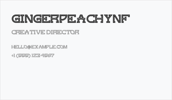 GingerPeachyNF Business Card