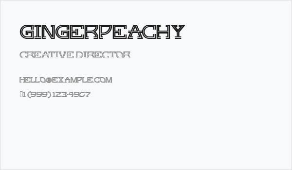 GingerPeachy Business Card