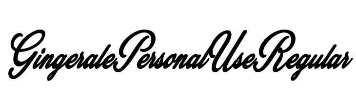 Gingerale Personal Use Regular  لخطوط تنزيل
