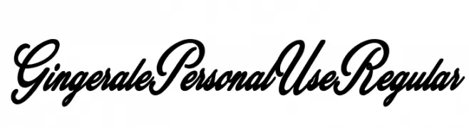 Gingerale Personal Use Regular  Frei Schriftart Herunterladen