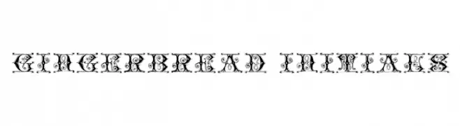 Gingerbread Initials  les polices de caractères gratuit tlcharger