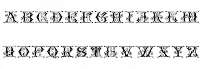 Gingerbread Initials Fuentes MAYÚSCULAS