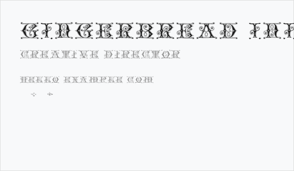 Gingerbread Initials Business Card