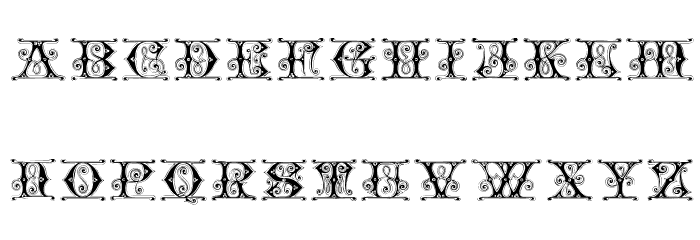 Gingerbread Initials Font LOWERCASE