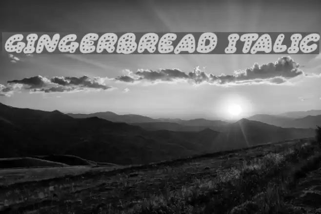 Gingerbread Italic Font examples