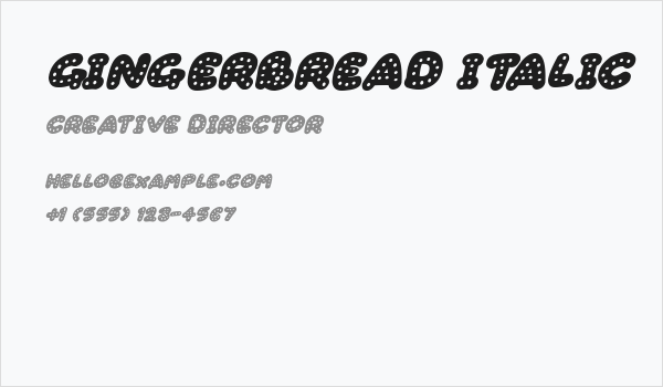 Gingerbread Italic Business Card