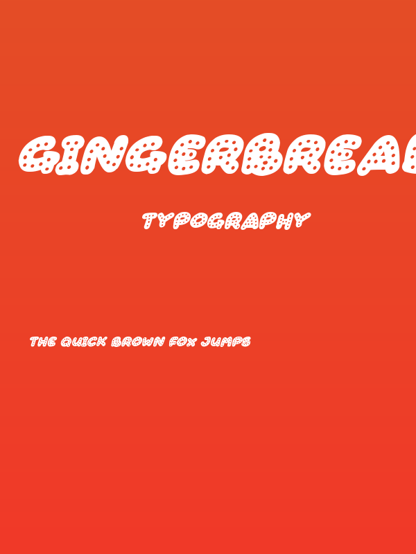 Gingerbread Italic Poster