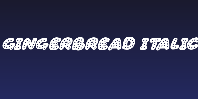 Gingerbread Italic Social Header