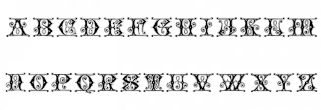 GingerbreadInitials Шрифта ВЕРХНИЙ