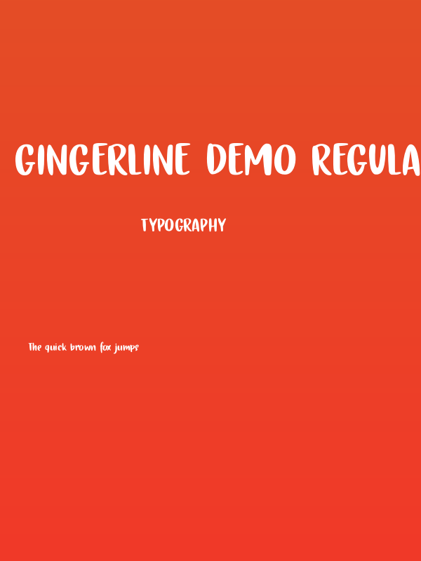 Gingerline DEMO Regular Poster