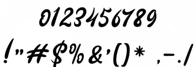 GingerlyDEMO Font OTHER CHARS