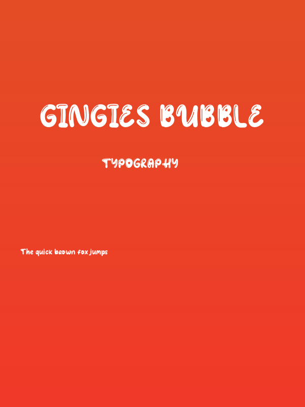Gingies Bubble Poster