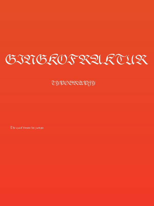 GingkoFraktur Poster