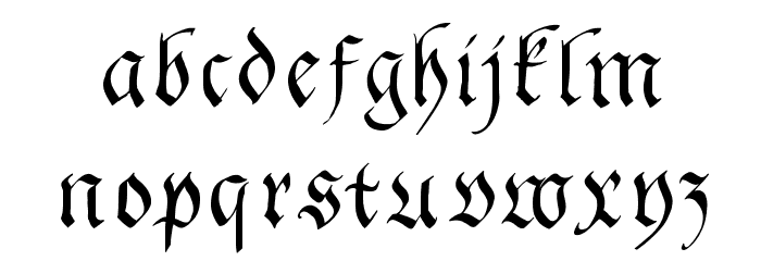 GingkoFraktur Font LOWERCASE