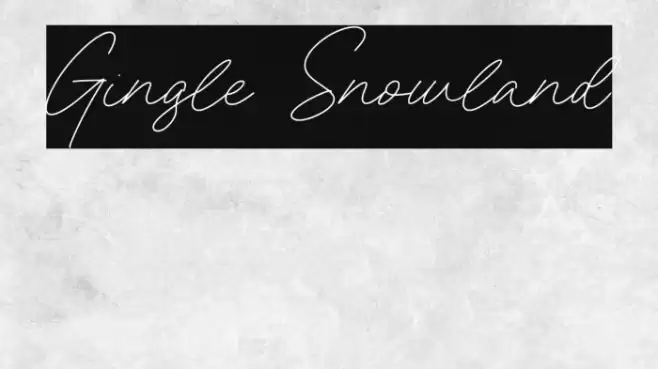 Gingle Snowland Font examples