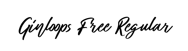 Ginloops Free Regular  नि: शुल्क फ़ॉन्ट्स डाउनलोड