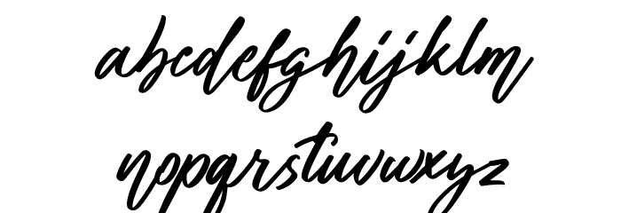 Ginloops Free Regular Font LOWERCASE