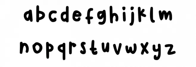 Ginny Regular Schriftart Kleinbuchstaben