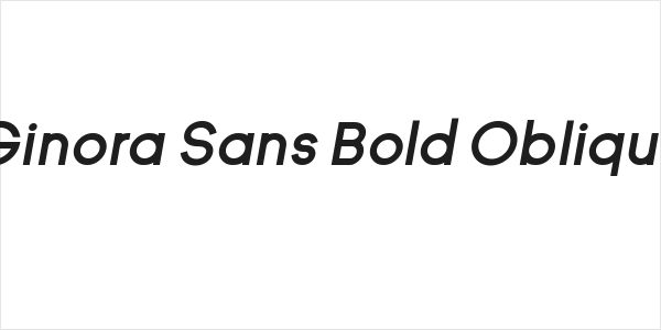 Ginora Sans Bold Oblique Logo