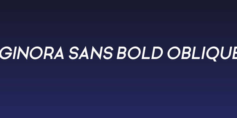 Ginora Sans Bold Oblique Social Header