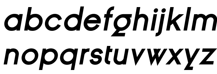 Ginora Sans Bold Oblique Font LOWERCASE