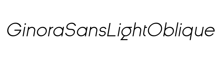 Ginora Sans Light Oblique  لخطوط تنزيل