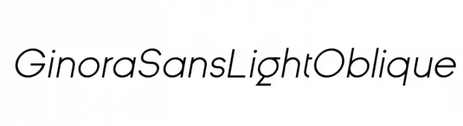 Ginora Sans Light Oblique  Frei Schriftart Herunterladen