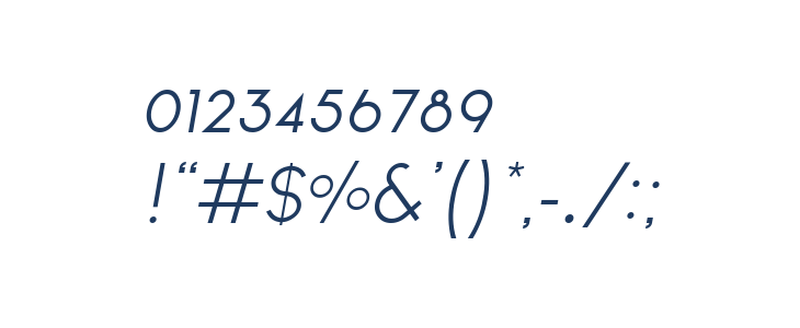 Ginora Sans Light Oblique Other Characters