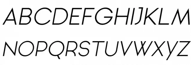 Ginora Sans Light Oblique 字体 大写