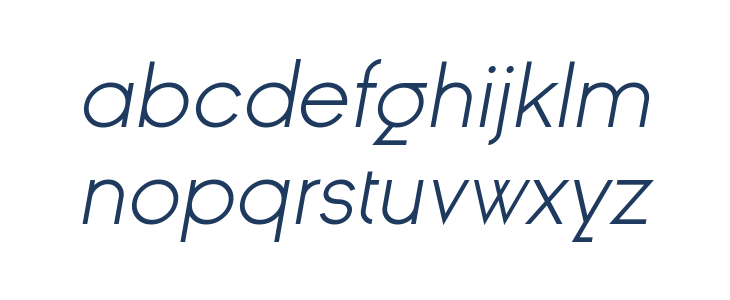 Ginora Sans Light Oblique Lowercase