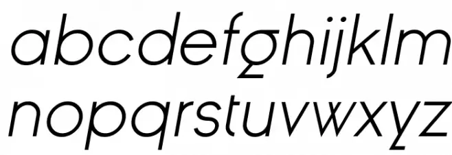 Ginora Sans Light Oblique Font Litere mici