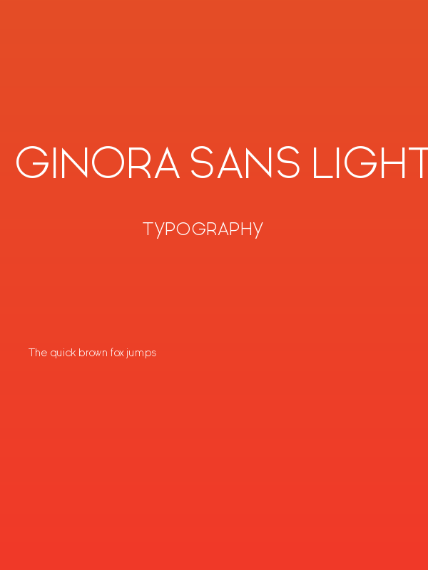 Ginora Sans Light Poster