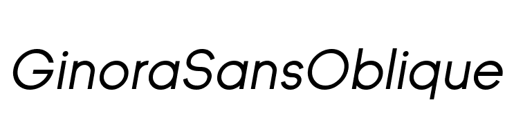 Ginora Sans Oblique Font