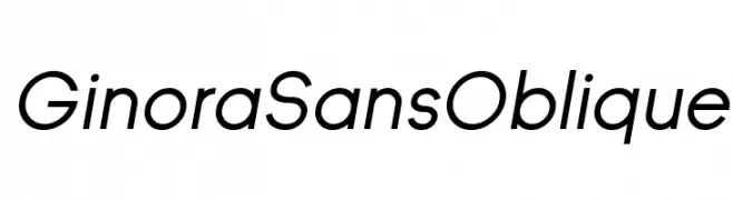 Ginora Sans Oblique  フリーフォントのダウンロード